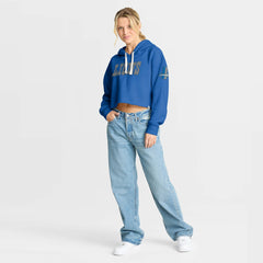 NFL Detroit Lions Women's Oversized Hometown Heritage Cropped Hoodie