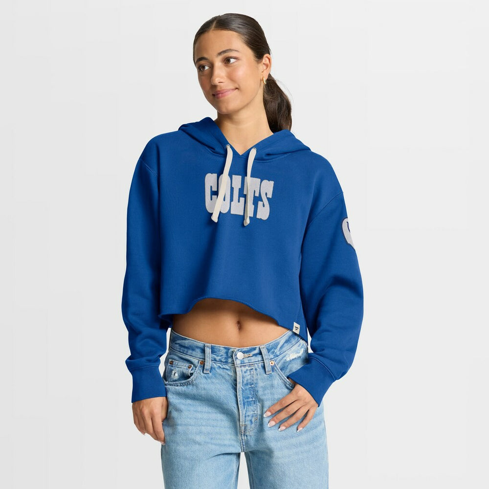 NFL Indianapolis Colts Women's Oversized Hometown Heritage Cropped Hoodie