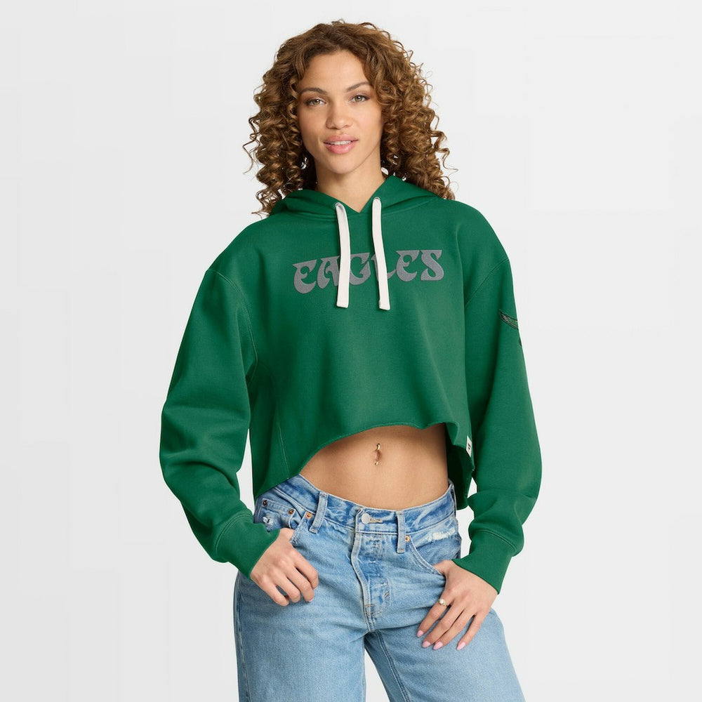 NFL Philadelphia Eagles Women's Oversized Hometown Heritage Cropped Hoodie