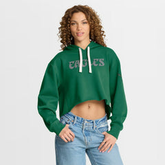 NFL Philadelphia Eagles Women's Oversized Hometown Heritage Cropped Hoodie