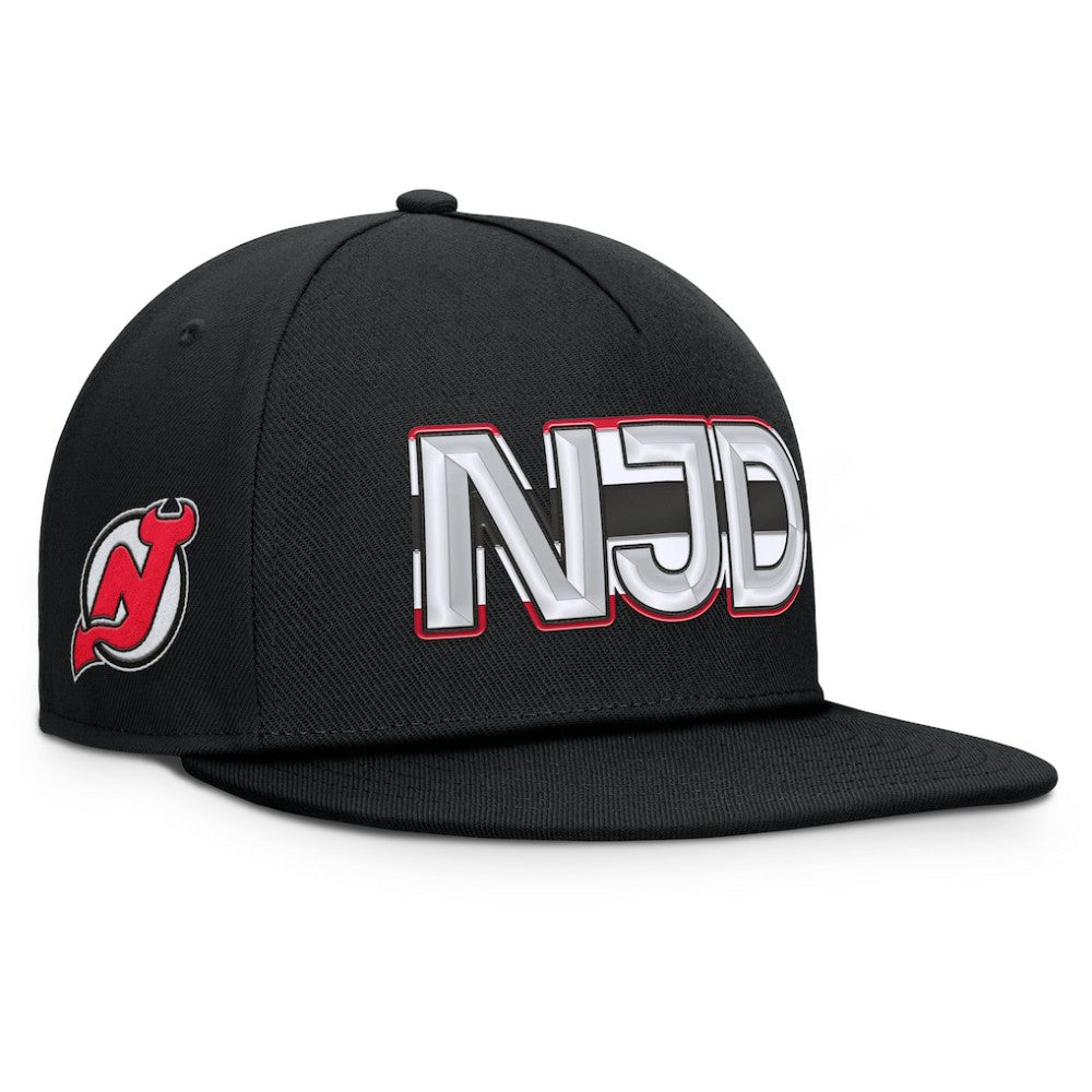 New Jersey Devils Fanatics Authentic Pro Rink Team Code Snapback Hat