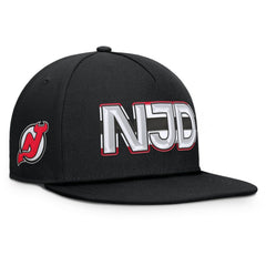 New Jersey Devils Fanatics Authentic Pro Rink Team Code Snapback Hat
