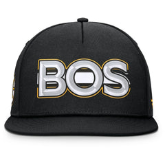 Boston Bruins Fanatics Authentic Pro Rink Team Code Snapback Hat