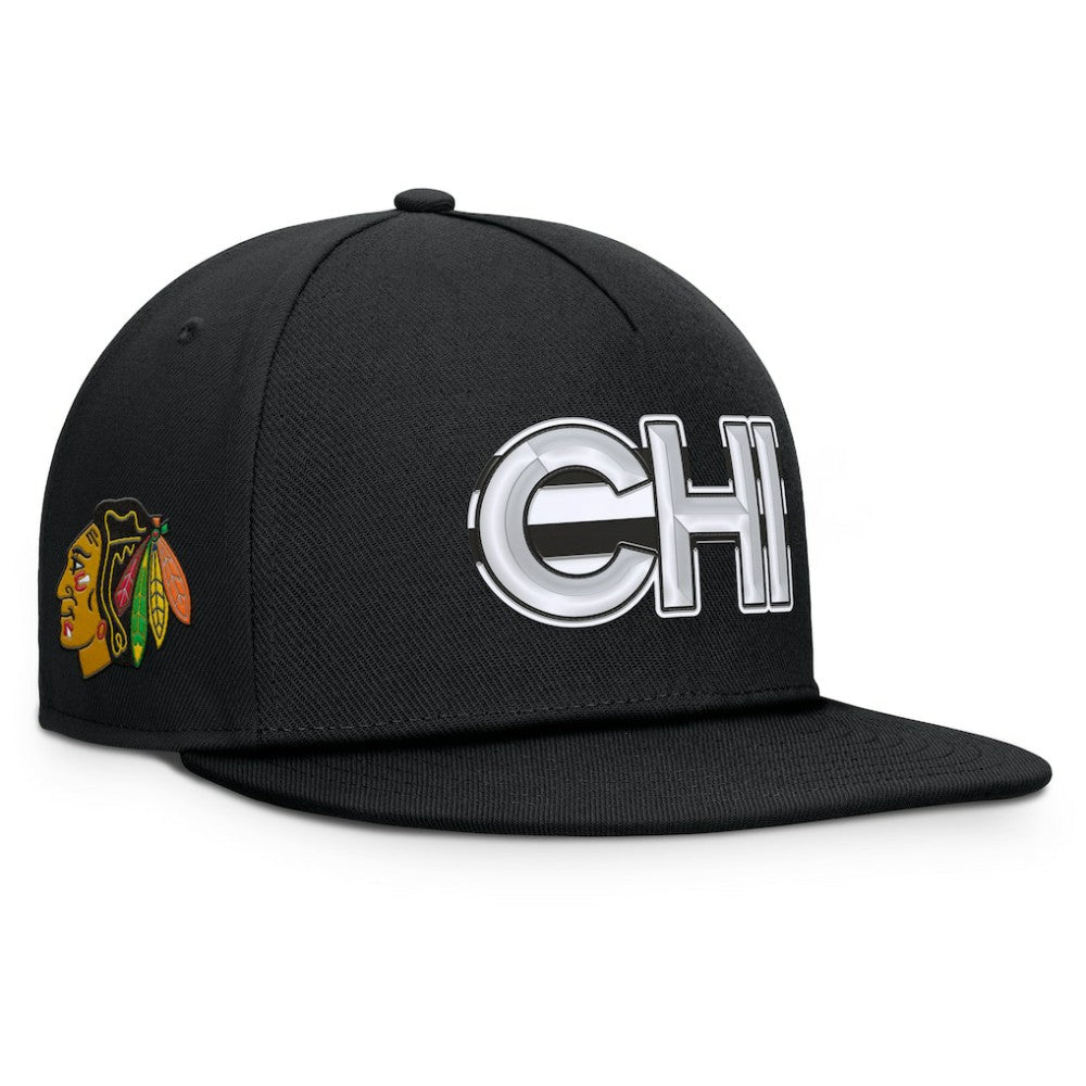 Chicago Blackhawks Fanatics Authentic Pro Rink Team Code Snapback Hat