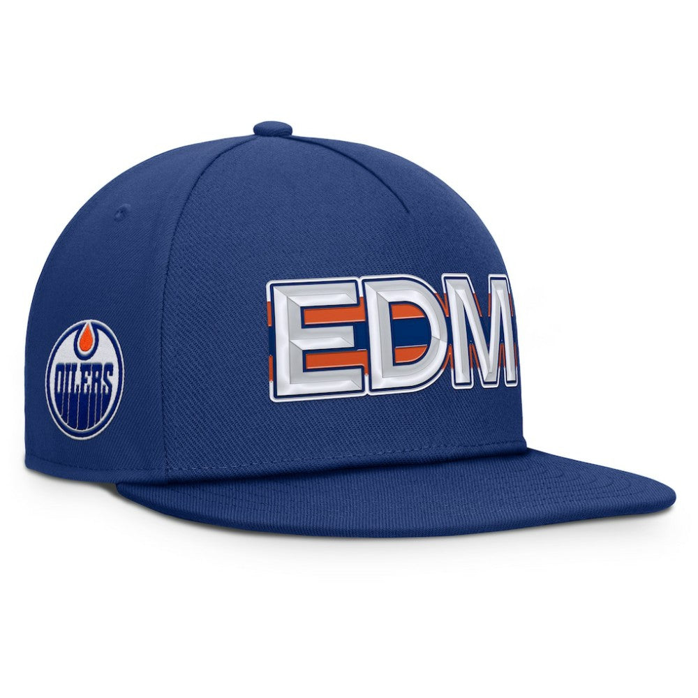 Edmonton Oilers Fanatics Authentic Pro Rink Team Code Snapback Hat