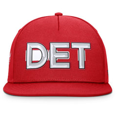 Detroit Red Wings Fanatics Authentic Pro Rink Team Code Snapback Hat