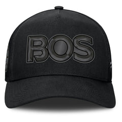 Boston Bruins Fanatics Authentic Pro Road Team Code Trucker Adjustable Hat