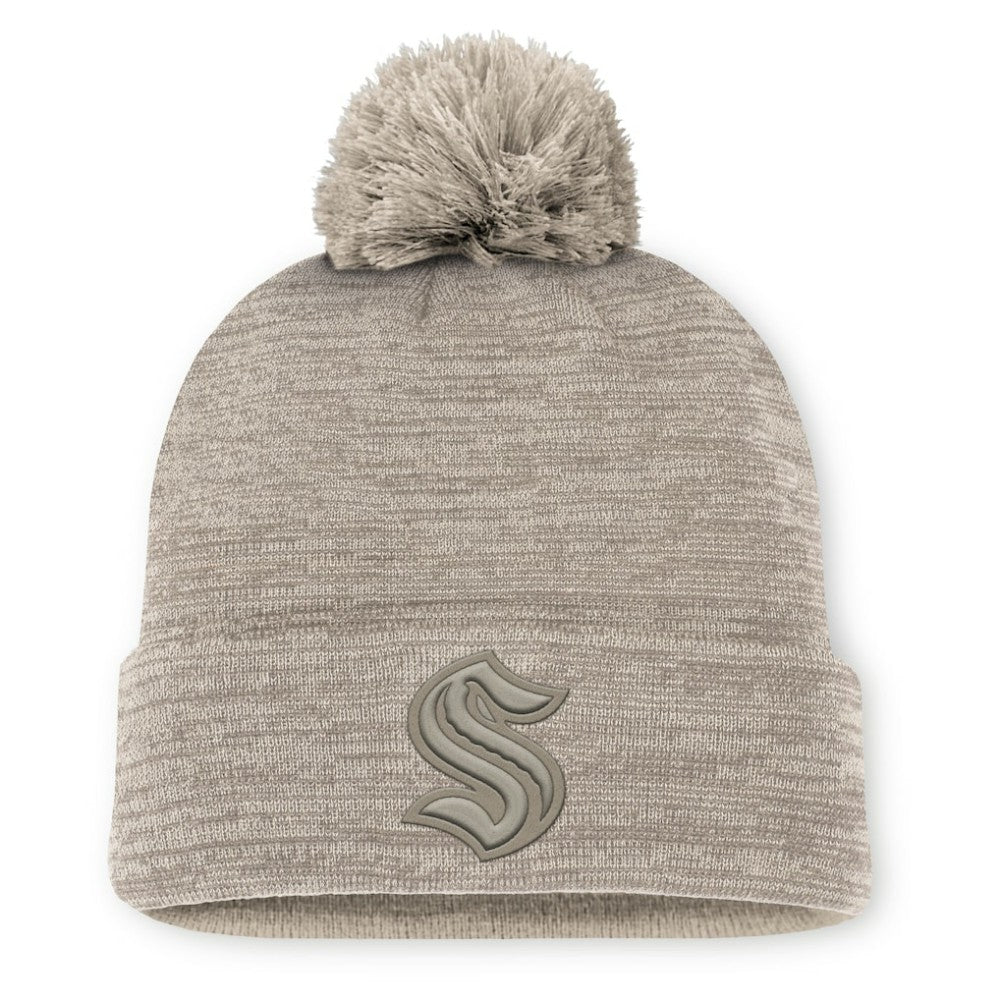 Seattle Kraken Fanatics Authentic Pro Road Cuffed Knit Hat with Pom