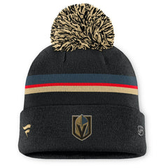 Vegas Golden Knights Fanatics Women's Authentic Pro Rink Cuffed Knit Hat with Pom