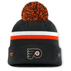 Philadelphia Flyers Fanatics Women's Authentic Pro Rink Cuffed Knit Hat with Pom