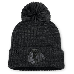 Chicago Blackhawks Fanatics Women's Authentic Pro Road Cuffed Knit Hat with Pom