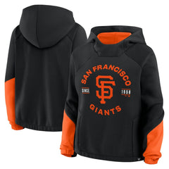 San Francisco Giants Women's Oversized Time to Win Pullover Hoodie - Black