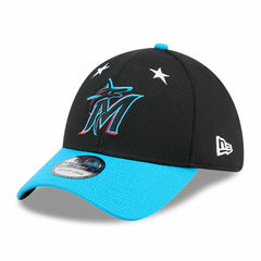 Miami Marlins 2025 MLB All-Star Game 39THIRTY Flex Hat - Black/Blue | New Era