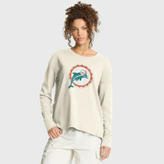 NFL Miami Dolphins Women's Dove Legacy Long Sleeve T-Shirt