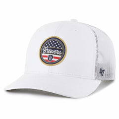 Milwaukee Brewers Homage Adjustable Trucker Hat - White | 47 brand