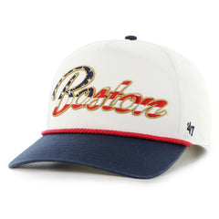 Boston Red Sox Patriotic Overhand Hitch Adjustable Hat - White | 47 brand