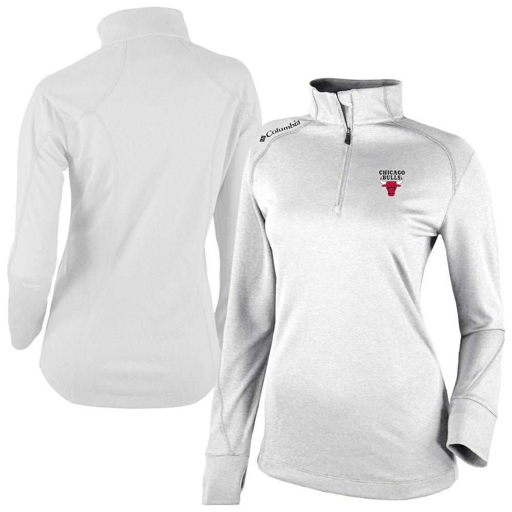 Chicago Bulls Women's Omni-Wick Shotgun 2.0 Quarter-Zip Pullover Top - White | Columbia online