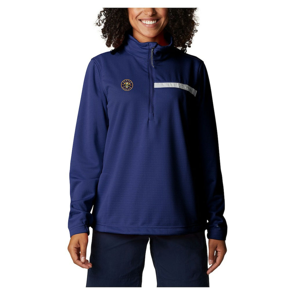 Denver Nuggets Women's Skiff Guide Fleece Pullover Top sale - Navy | Columbia cheap