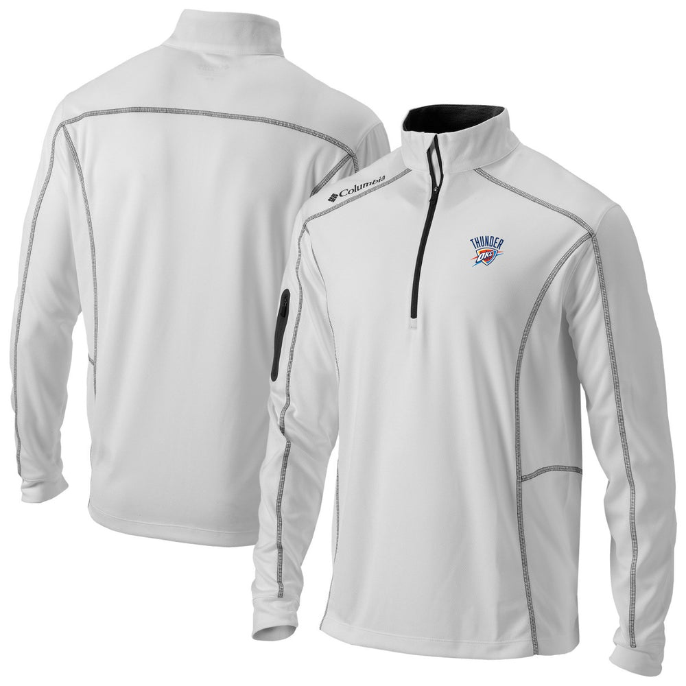Oklahoma City Thunder Omni-Wick Shotgun Quarter-Zip Jacket - White | Columbia sale