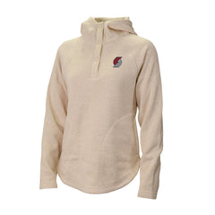 Portland Trail Blazers Women's Sweater Weather Quarter-Snap Hoodie - Cream | Columbia cheap