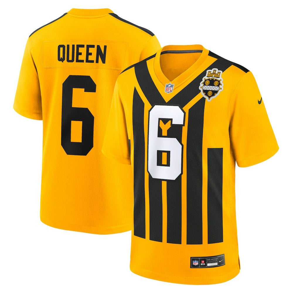 NFL Pittsburgh Steelers Patrick Queen Alternate 1933 Throwback Game Jersey
