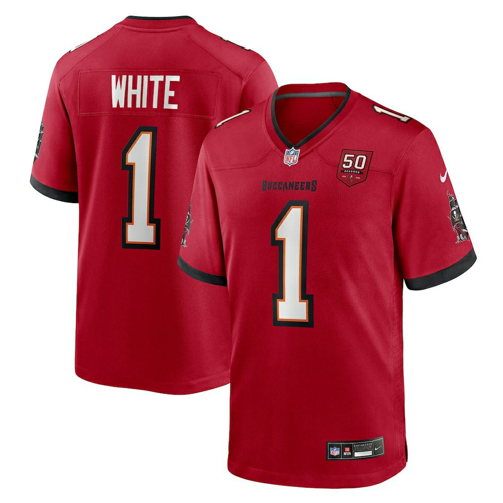 NFL Tampa Bay Buccaneers Rachaad White 50th Anniversary Team Game Jersey