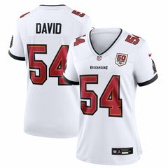 NFL Tampa Bay Buccaneers Lavonte David Women's 50th Anniversary White Game Jersey