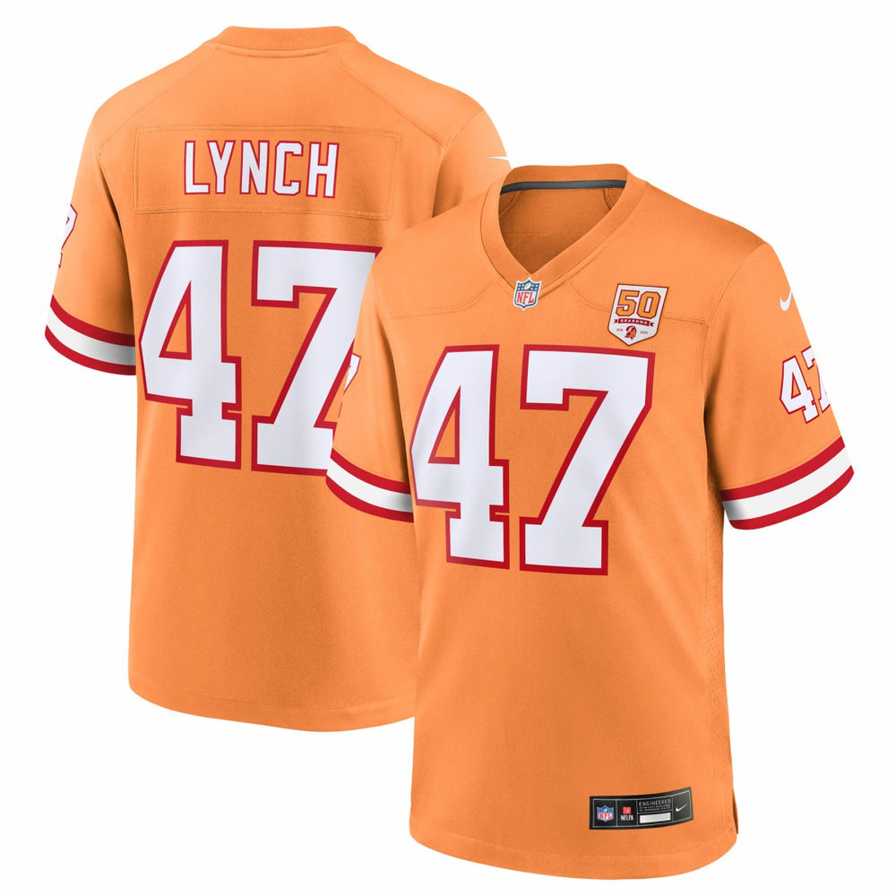 NFL Tampa Bay Buccaneers John Lynch 50th Season Game Jersey