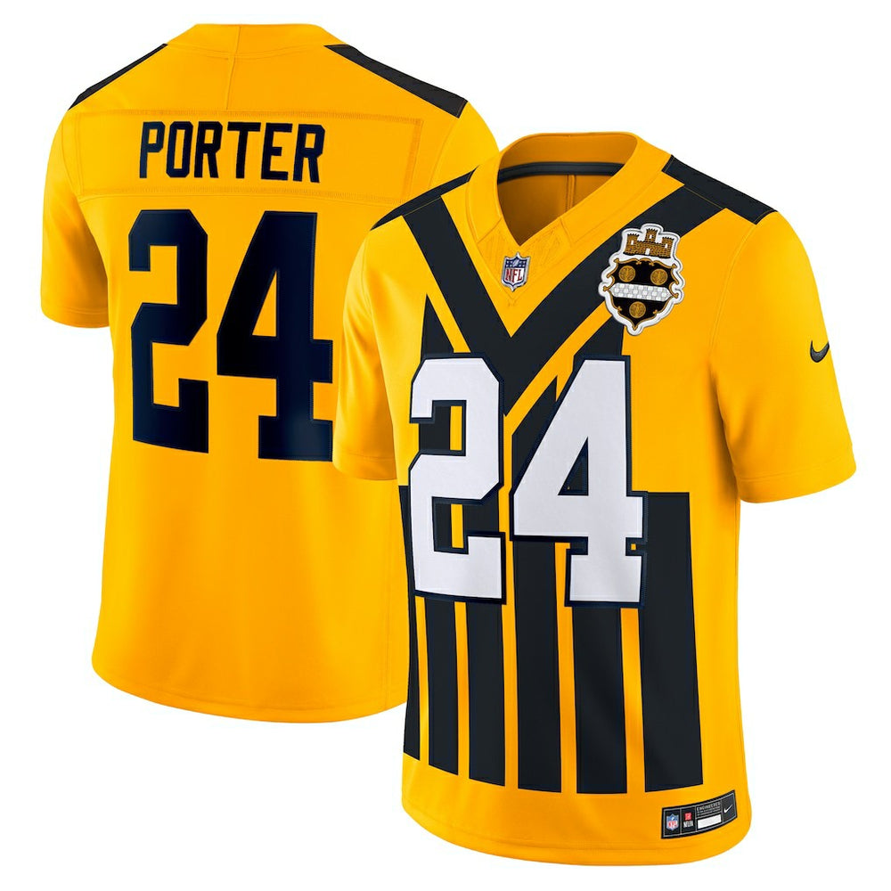 NFL Pittsburgh Steelers Joey Porter Jr. Alternate 1933 Throwback Vapor F.U.S.E. Limited Jersey