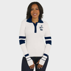 NFL Dallas Cowboys WEAR by Erin Andrews Women's Ribbed Henley Polo Sweater