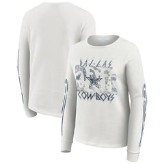 NFL Dallas Cowboys WEAR by Erin Andrews Women's Graphic Waffle Long-Sleeve T-Shirt
