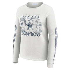 NFL Dallas Cowboys WEAR by Erin Andrews Women's Graphic Waffle Long-Sleeve T-Shirt