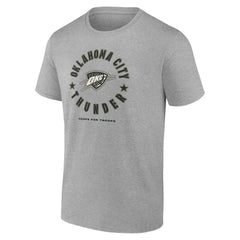 Oklahoma City Thunder Hoops for Troops T-Shirt - Heather Gray discount