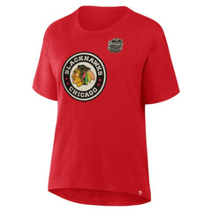Chicago Blackhawks Fanatics Women's 2025 Winter Classic Primary Logo T-Shirt