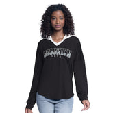 Brooklyn Nets G-III 4Her by Carl Banks Women's Bench Player Oversized Long Sleeve Hooded Top - Black for sale