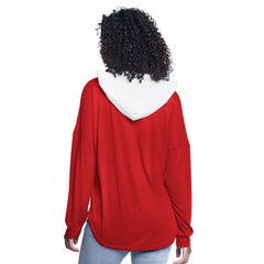 Portland Trail Blazers G-III 4Her by Carl Banks Women's Bench Player Oversized Long Sleeve Hooded Top - Red on sale
