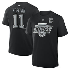 Anze Kopitar Los Angeles Kings Fanatics Authentic Stack Name & Number T-Shirt