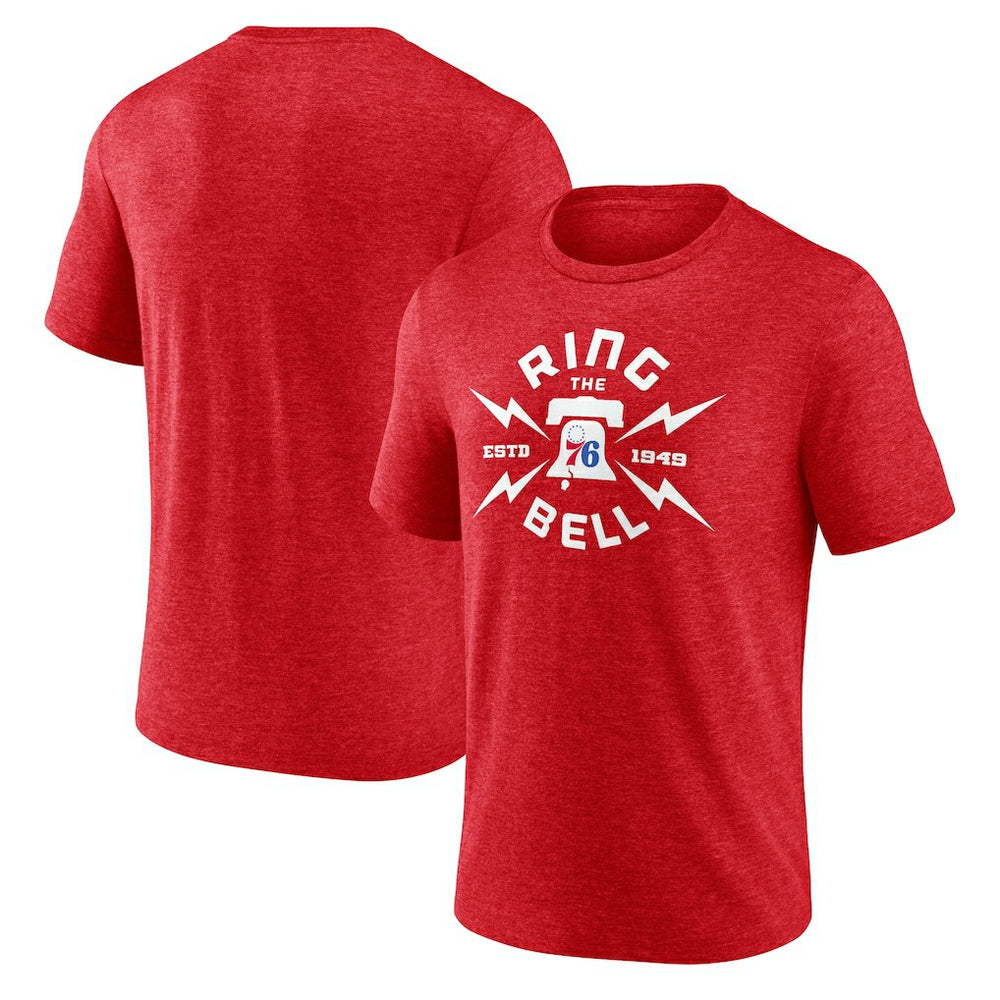 Philadelphia 76ers Huddle Tri-Blend T-Shirt - Red discount