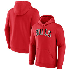 Chicago Bulls Wordmark Pullover Hoodie - Red sale