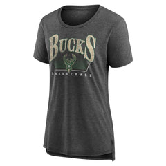 Milwaukee Bucks Women's Selection Tri-Blend T-Shirt - Gray discount