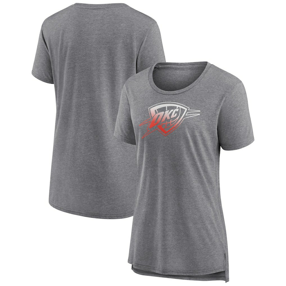 Oklahoma City Thunder Women's Gradient Logo Tri-Blend T-Shirt - Gray cheap