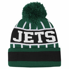 NFL New York Jets Outerstuff Youth Go Fast Cuffed Knit Hat with Pom