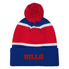 NFL Buffalo Bills Outerstuff Girls Let's Play Cuffed Knit Hat with Pom