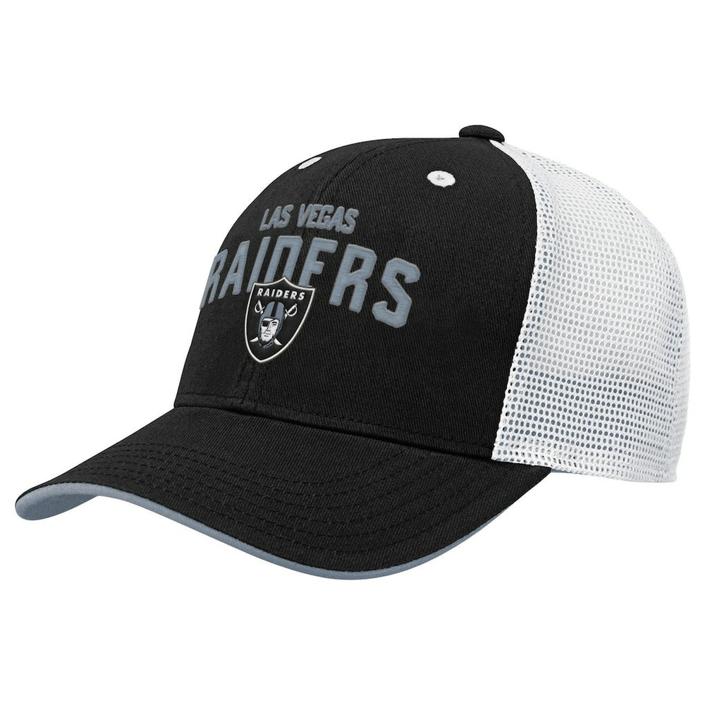 NFL Las Vegas Raiders Outerstuff Youth Core Lockup Trucker Adjustable Hat