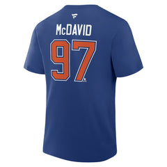 Connor McDavid Edmonton Oilers Fanatics Authentic Stack Name & Number T-Shirt