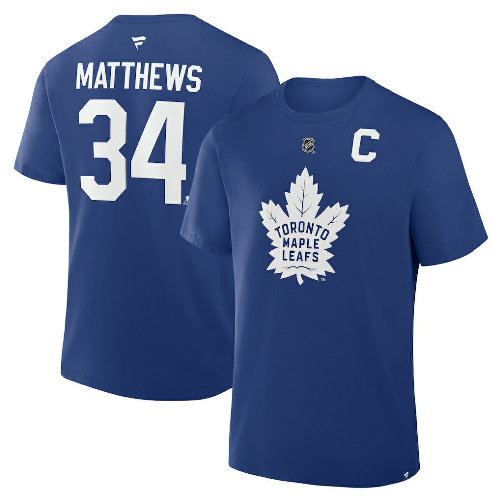 Auston Matthews Toronto Maple Leafs Fanatics Authentic Stack Name & Number T-Shirt