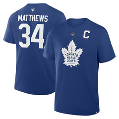 Auston Matthews Toronto Maple Leafs Fanatics Authentic Stack Name & Number T-Shirt