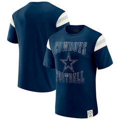 NFL Dallas Cowboys Darius Rucker Collection Distressed Throwback Shoulder Stripe T-Shirt