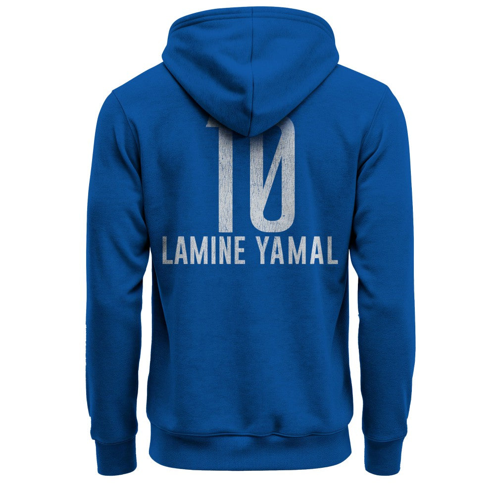 Lamine Yamal Barcelona 1863FC Player Fleece Pullover Hoodie on sale - Blue