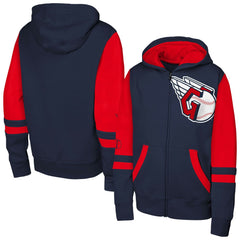 Cleveland Guardians Outerstuff Youth Stadium Colorblock Full-Zip Hoodie - Navy